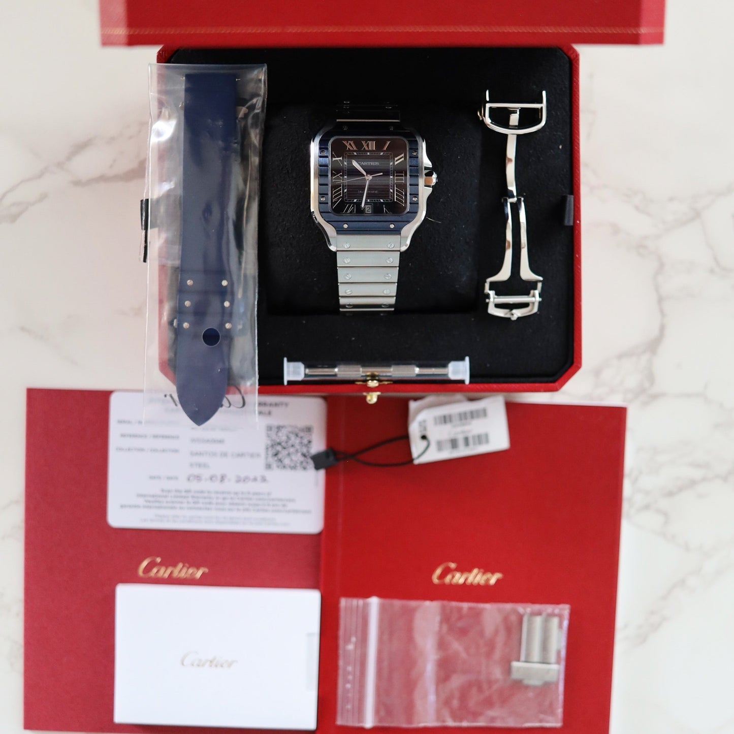 Cartier Santos De Cartier Blue Dial WSSA0048