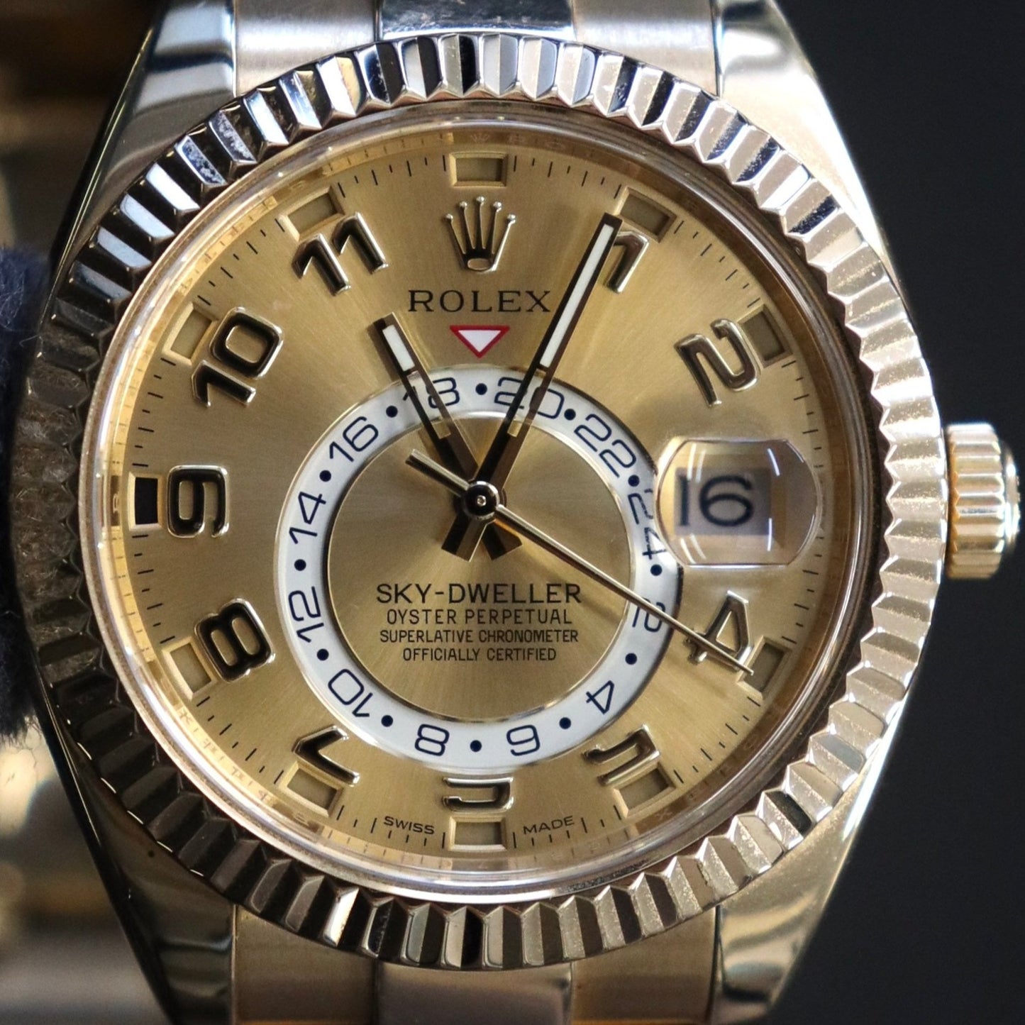 Rolex Sky-Dweller Yellow Gold Champagne Dial 326938