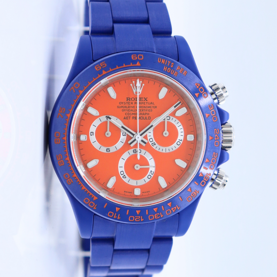 AET REMOULD Rolex Ceramic Daytona SAKHIR ORANGE 40mm Orange Dail