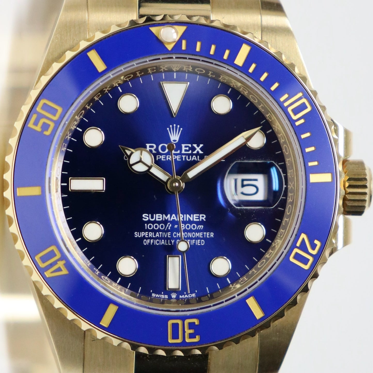 Rolex Submariner 18k Yellow Gold 'Bluesy’ 126618LB