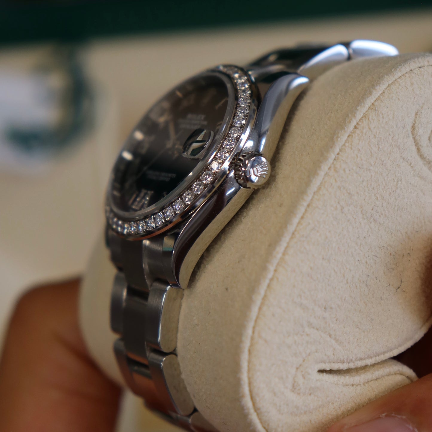 Rolex Datejust Aubergine with Factory Diamond Bezel 31mm 278384RBR