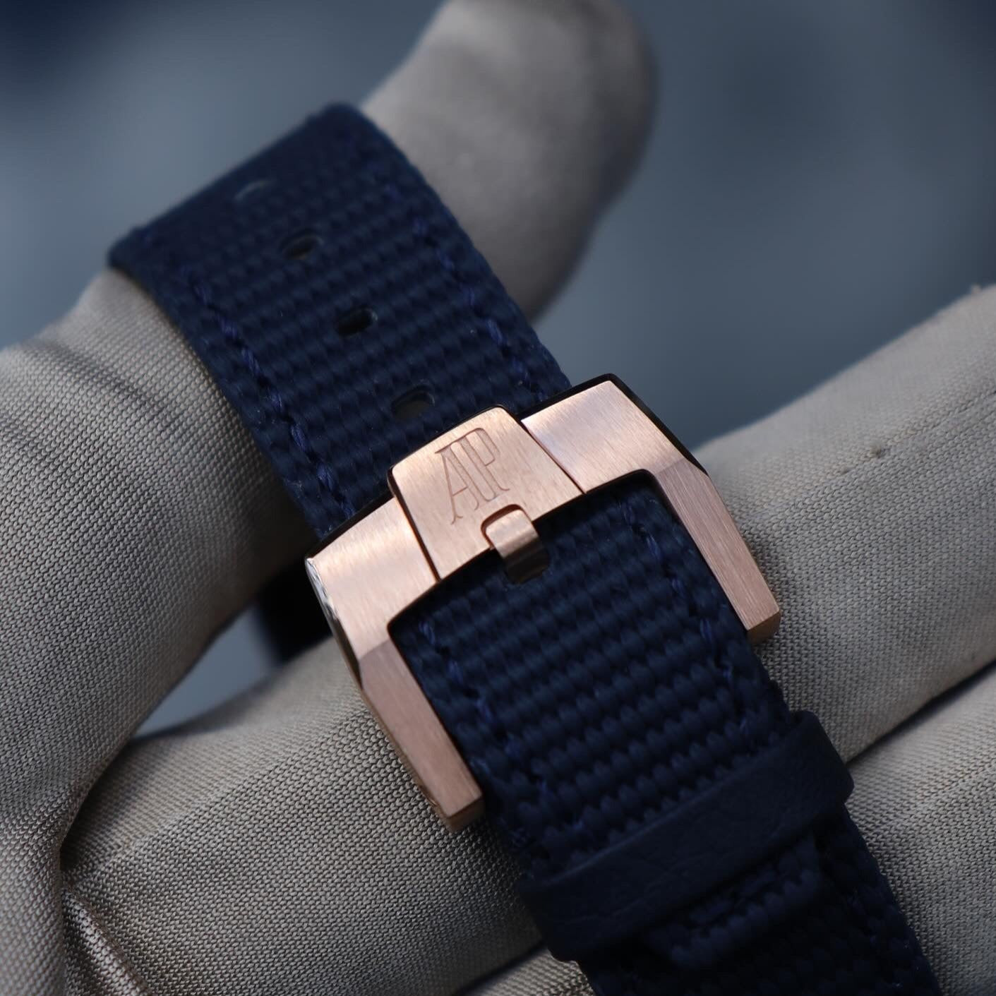 Audemars Piguet Code 11.59 Chronograph 18k Rose Gold Blue Dial 26393OR