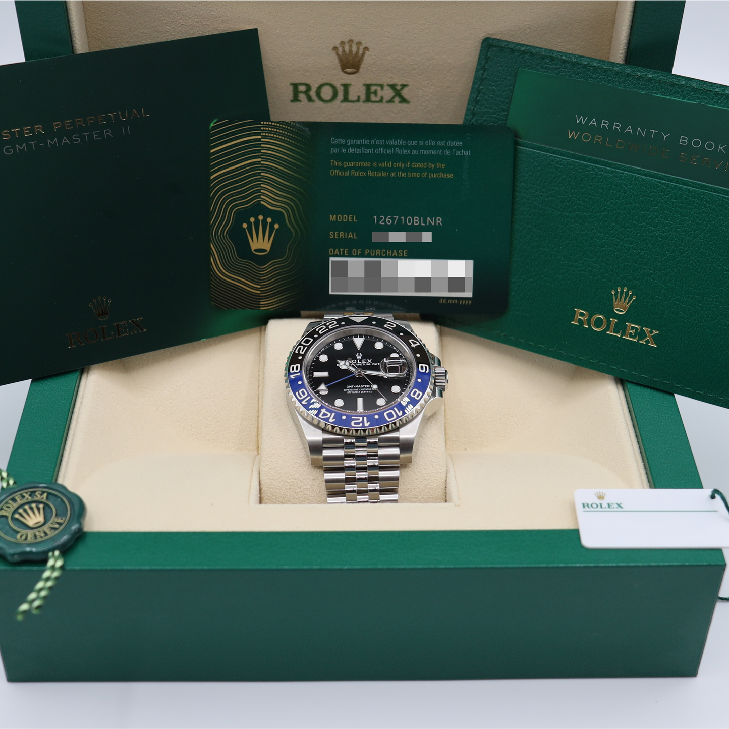 Rolex GMT-Master II Batgirl Jubilee Bracelet 126710BLNR