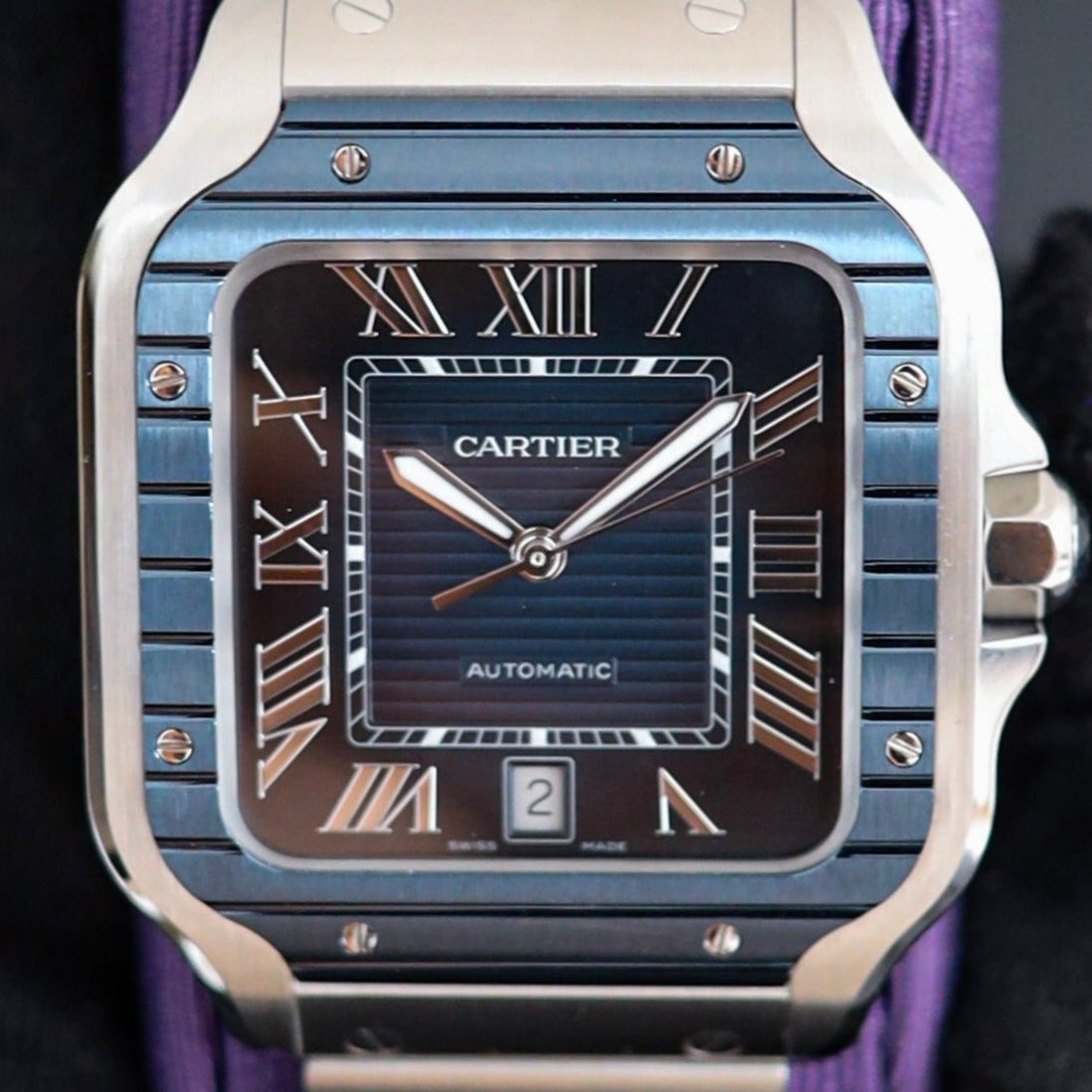 Cartier Santos De Cartier Blue Dial WSSA0048