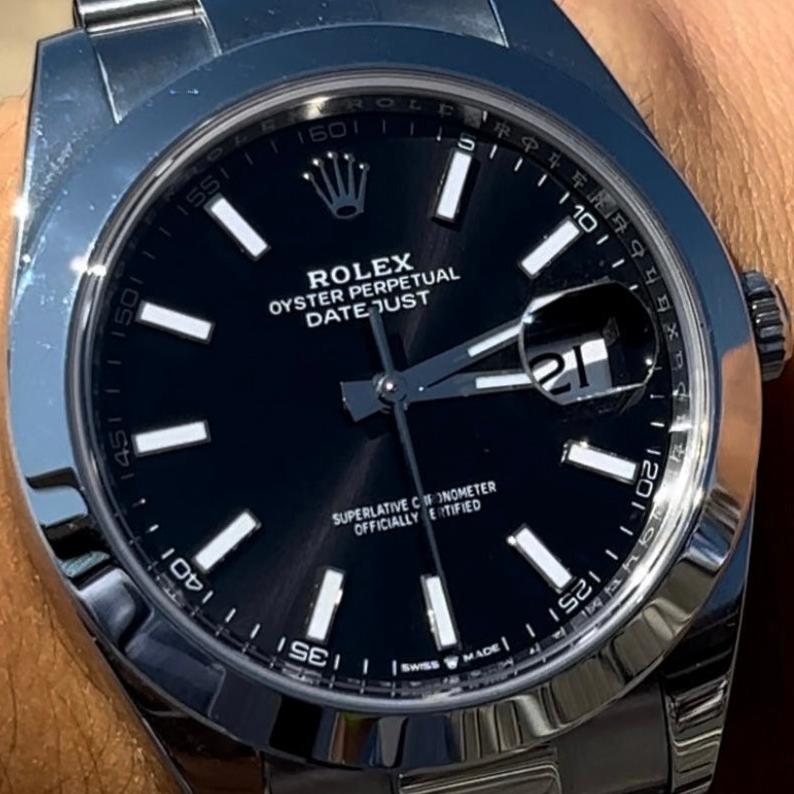 Rolex Datejust 41 Oystersteel Black Dial 126300