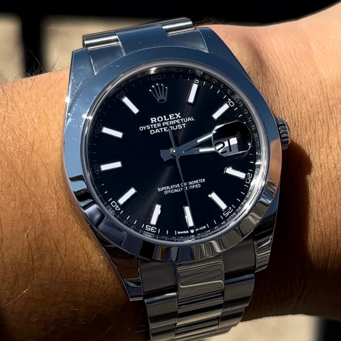 Rolex Datejust 41 Oystersteel Black Dial 126300