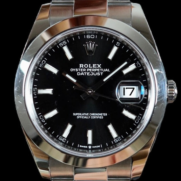Rolex Datejust 41 Oystersteel Black Dial 126300
