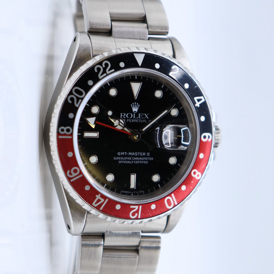 Rolex GMT Master II Coke 40mm Black Dial 16710