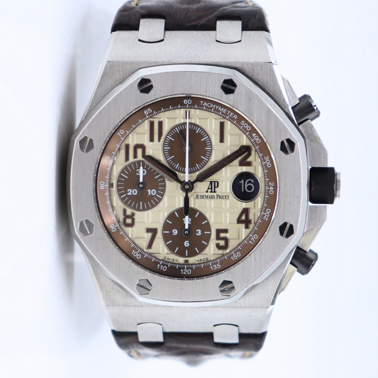 Audemars Piguet Royal Oak Offshore Chronograph “Safari” Brown Ivory Dial 26470ST.OO.A801CR.01