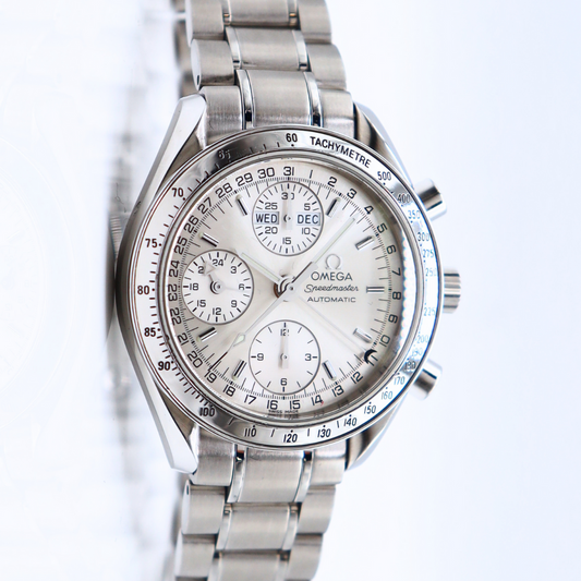 Omega Speedmaster Day Triple Date Chronograph 39mm Silver Dial 3523.30.00