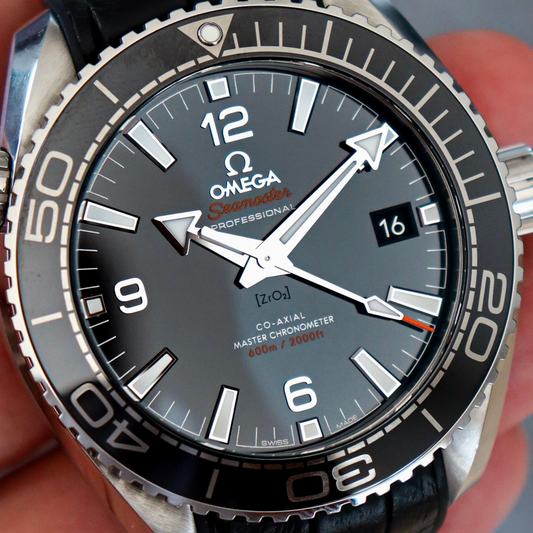 Omega Seamaster Planet Ocean 600M 43.5mm Steel on Leather Strap 215.33.44.21.01.001