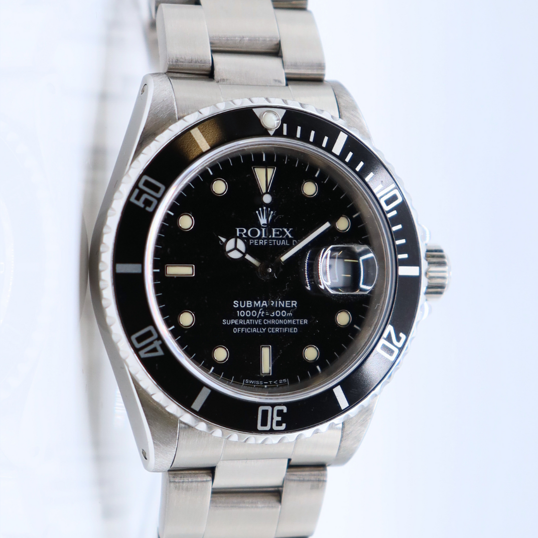 Rolex Submariner Date Vintage 40mm Black Dial 16610