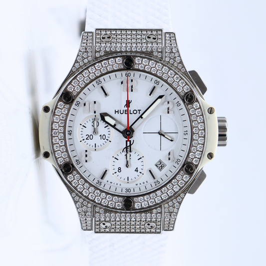 Hublot Big Bang St. Moritz 44mm All White Diamonds Dial 342.SE.230.RW.174