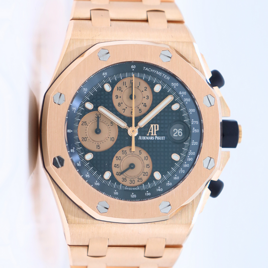 Audemars Piguet Royal Oak Offshore Chronograph Full Brick Rose Gold 42mm Blue Dial 26238OR.OO.2000OR.01