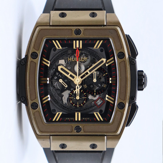 Hublot Shaped Spirit of Big Bang Chronograph Full Magic Gold Limited Edition 45mm Skeleton Dial 601.MX.0138.RX