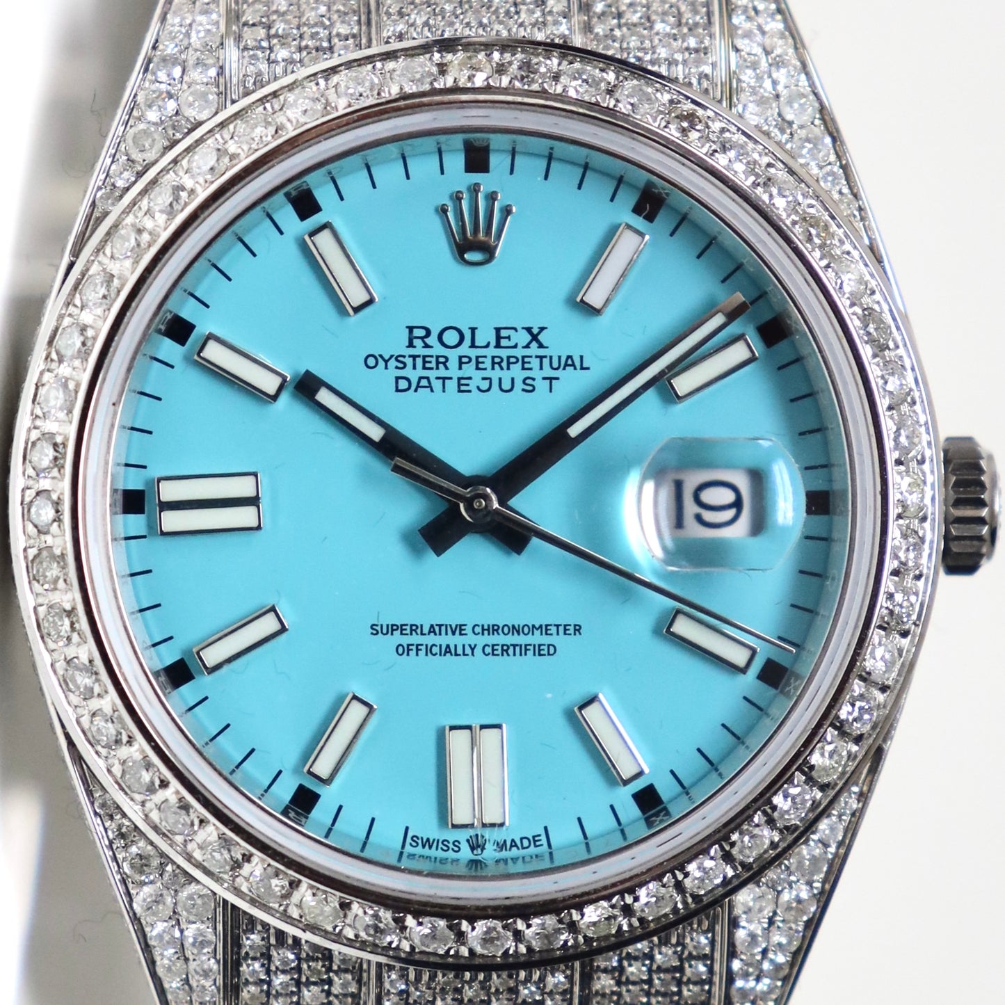 Rolex Datejust 41mm Tiffany AM Blue Dial Bussdown 126300