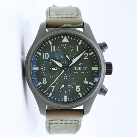 IWC Pilot Chronograph Top Gun Woodlands 41mm Green Dial IW389106