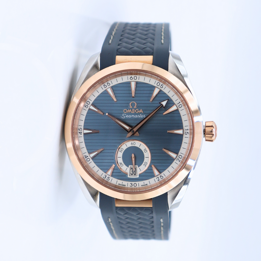Omega Seamaster Aqua Terra Master Chronometer Sedna Rose Gold Blue Dial 220.22.41.21.03.001