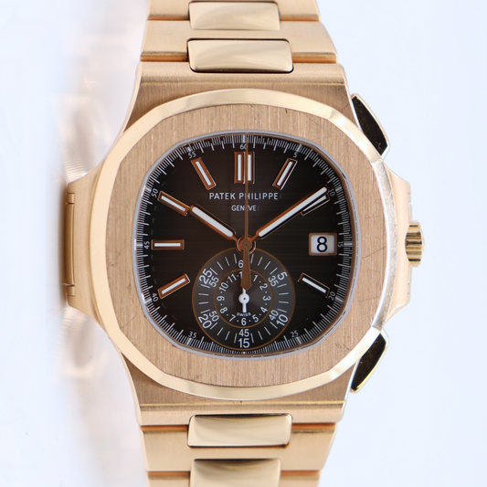 Patek Philippe DISCONTINUED  Nautilus 40mm Rose Gold Black Dial 5980-1R