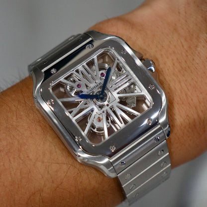 Cartier Santos Large Model Skeletonized Dial WHSA0007