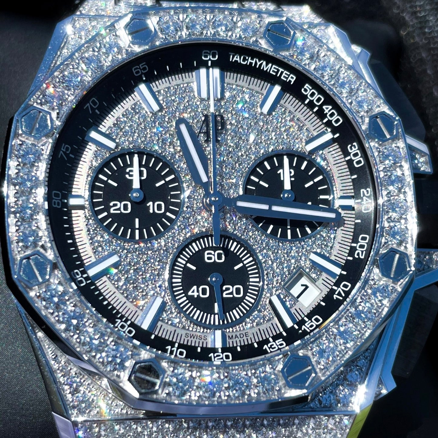 Audemars Piguet Royal Oak Offshore 18K White Gold Factory Pave Diamond Set 26423BC.ZZ.D002CA.01