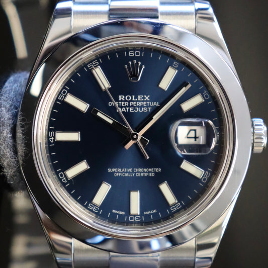 Rolex Date-Just 41 Blue Dial Oyster Bracelet 126300