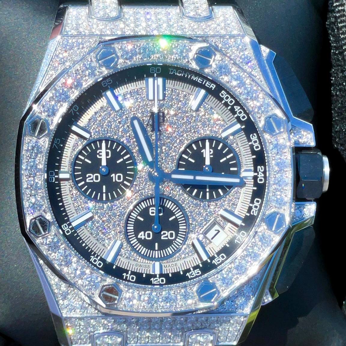 Audemars Piguet Royal Oak Offshore 18K White Gold Factory Pave Diamond Set 26423BC.ZZ.D002CA.01